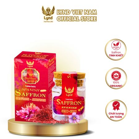 Saffron La Mancha Lynd hộp nắp gỗ 2g