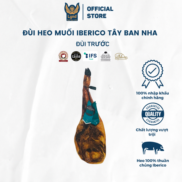 Đùi trước thịt heo muối Iberico nguyên xương